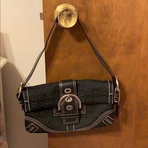 Coach Black Buckle Bag!
